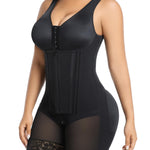 YIANNA Overbust Fajas Colombianas Moldeadoras Shapewear for Women Tummy Control Full Body Shaper Girdles Post Surgery Compression Garment,YA7366-Black-L