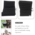 YIANNA Latex Long Torso Waist Trainer for Women Tummy Control Underbust Waist Cincher Corset Sport Girdle Body Shaper,YA11688-Black-L