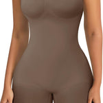Women's Seamless Shapewear Tummy Control Bodysuit Body Shaper V Neck Seamless Butt Lifter Full Shaping Bodyshapers