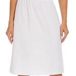 MANCYFIT Women's Half Slips for Under Dresses Non Cling Under Skirt Slips with Single Side Slits White Medium
