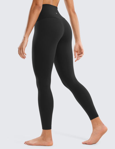 CRZ YOGA Butterluxe Yoga Leggings 25" - High Waisted Buttery Soft Womens Workout Lounge Pants Black Small