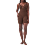 SPANX SPANXsculpt Power Series High-Waisted Mid-Thigh Short - Lightweight, All-Day Comfort - Core Control Shapewear - Chestnut Brown - Medium