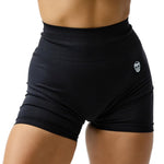 Gymreapers Seamless Shorts Infinity High Waist Biker Workout Scrunch Shorts for Women Athletic Gym Running Pilates Yoga Sport Short (Black)