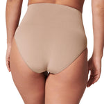 SPANX shape ExtraOrdinary Brief - Sculpting with Compression - Women's Shapewear Underwear - Recycled Nylon Fabric Blend - Toasted Oatmeal - Medium