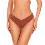 Hellopopgo Seamless Thongs For Women V-waisted No Show Thong Seamless Panties Breathable Comfortable Underwear Womens 6-Pack,M
