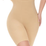 Yeblues Tummy Control Shapewear, High Waisted Shapewear Shorts for Women, Seamless Body Shaper Underwear Girdle Thigh Slimmer Nude Large