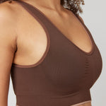SPANX Breast of Both Worlds Reversible Comfort Bra - Wireless, Seamless Bra - Reversible Design - Wire-Free Comfort - Oxford/Indigo Haze - Medium