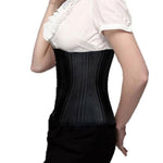SHAPERX Women's Waist Training Corsets Underbust Heavy Duty 26 Steel Boned Hourglass Silhouette Body Shaper, SZ1908-Black-M