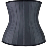 YIANNA Womens Waist Trainer Underbust 25 Steel Boned Sports Fitness Workout Hourglass Body Shaper Weight Loss, YA1210-Black-L
