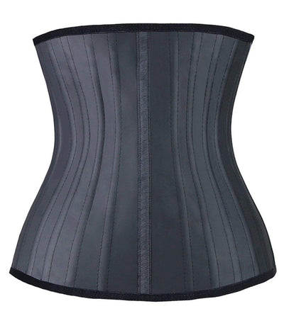 YIANNA Womens Waist Trainer Underbust 25 Steel Boned Sports Fitness Workout Hourglass Body Shaper Weight Loss, YA1210-Black-L