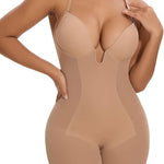 SHAPERIN Backless Shapewear Strapless Bodysuit Bra Fajas U Plunge Tummy Control Low Back Full Body Shaper Corset for Women