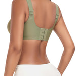 Womens Wireless Jelly Bras Plus Size No Underwire Seamless Full Coverage Comfortable Everyday Bra with Medium Support (Green, Large)