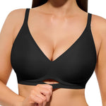 Jellysoft Bra Nude Jelly Bras for Women Wireless No Underwire Deep V | Comfortable, Breathable, Adjustable Straps, Everyday Wear