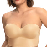 HSIA Longline Strapless Bra for Women, Anti-Slip Support Corset for Large Bust Convertible Bustier Bandeau for Big Breasts