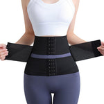 Postpartum Belly Band Postpartum Belly Wrap, Breathable Belly Binder Post Partum Abdominal Binder Post Surgery, Adjustable & Elastic Waist Trainer for Women Lower Belly Fat, Faja Postparto Para Mujer (Black, Medium)