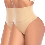 Werena Tummy Control Thong Shapewear for Women High Waist Shaping Underwear Seamless Thongs Panties