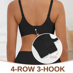 CINOON Womens Wireless Bras Push Up Bralette Supportive Everyday Bras Seamless Full Coverage Comfort T-Shirt Bra Black