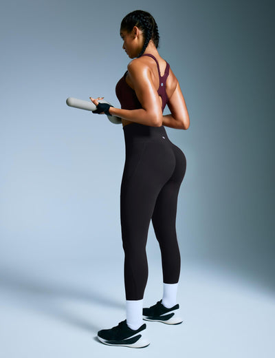 Heathyoga Scrunch Butt Lifting Leggings with Pockets for Women Tummy Control Compression Leggings No Front Seam Yoga Pants Black