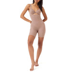 SPANX SPANXsculpt Power Series High-Waisted Mid-Thigh Short - Lightweight, All-Day Comfort - Core Control Shapewear - Cafe Au Lait - Medium