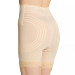 6209 High Waist Thigh Shaper | Size Sm - 15X | Made in USA | Flex Fit | No Top Roll | Firm - Extra Firm Tummy-Thigh Control Beige