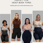 SHAPELLX Tummy Control Shapewear Shorts for Women Seamless High Waisted Body Shaper Compression Thigh Slimming Panties M