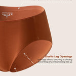 Yifumen Seamless Cotton Underwear for Women No Show Bikini Panties Full Coverage Sexy Soft Comfort Hipsters 6 Pack
