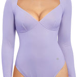 Popilush Long Sleeve Body suits for Women Thong Shapewear Bodysuit Tummy Control V Neck Shirt Going Out Tops
