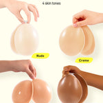 Niidor Strapless Bra Adhesive Backless Sticky Bra with Push Up Invisible Silicone Nude Bra for Low Cut Dresses Comfortable & Secure