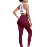 LZYVOO Leggings with Pockets for Women, 6 Packs Soft High Waisted Tummy Control Workout Yoga Pants(BlackGrayNavyWineGreenBrown-XL)