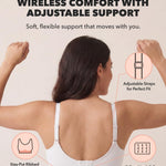 SHAPERMINT Bras for Women No Underwire - Seamless Bras for Women, Wireless Bra, Adjustable Plus Size Bra