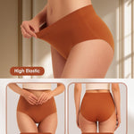 Kalapa Seamless Womens Underwear High Waisted No Show Briefs Silky Stretch Breathable Full Coverage Ladies Panties Multi Pack (US, Alpha, Small, Regular, Regular, Multi-1(6Pack))