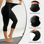 High Waisted Capri Leggings for Women,Tummy Control Yoga Capri Leggings,Workout Compression Capri Leggings,High Waisted Capris for Women,Capri Yoga Pants,Squat Proof Non See-Through(X-Large,Black)