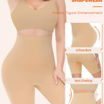 Yeblues Tummy Control Shapewear, High Waisted Shapewear Shorts for Women, Seamless Body Shaper Underwear Girdle Thigh Slimmer Nude Large