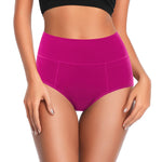 ASIMOON Women's Cotton Underwear High Waisted Tummy Control Briefs Postpartum Soft Stretch Ladies Panties for Women XL