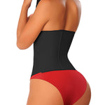 YIANNA Women's Underbust Latex Sport Girdle Waist Trainer Corsets Cincher Hourglass Body Shaper Weight Loss (Black, M)