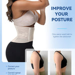 SHAPSHE Waist Trainer Belt for Women Back Support Postpartum Belly Band Workout Body Shaper with Adjustable Straps for Women/Men Beige