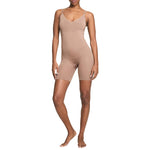 SPANX ASSETS Cami Mid-Thigh Bodysuit - Seamless Lightweight Sculpting - Women's Body Shaper for Tummy Control - Café Au Lait - Medium