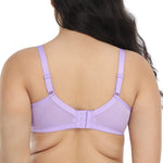 HSIA Minimizer Bras for Women Enchante Full Coverage Underwire Bras Plus Size Lifting Floral Lace Bra for Heavy Breast Purple