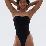 SHAPERX Strapless Bodysuit for Women Tummy Control Seamless Shapewear Thong Body Shaper with Invisible & Removable Straps