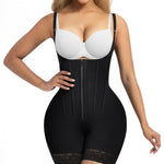 SHAPERX Women's Fajas Colombianas Tummy Control Shapewear Postpartum Butt Lifting Body Shaper with Boned Support,SZ7281-Black-S