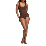 SPANX ASSETS V-Neck Cami - Seamless - Lightweight Shapewear - 360 Shaping - Tummy-Smoothing - Adjustable Straps - Chestnut Brown - Medium