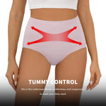 FallSweet No Show Tummy Control Underwear for Women High Waisted Panties Comfy Briefs Pack（mixcolor3,Large