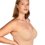 HSIA Longline Strapless Bra for Women, Anti-Slip Support Corset for Large Bust Convertible Bustier Bandeau for Big Breasts