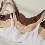 DOBREVA Women's Unlined Balconette Bra Underwire Supportive Plus Size Smooth Scoop Neck White - Unlined 36D