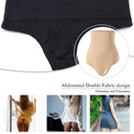 Werena Tummy Control Thong Shapewear for Women Seamless Shaping Novelty Thong Panties Body Shaper Underwear(03# Black-high rise wire,Small)