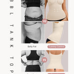 FeelinGirl Camisole Tops for Women Seamless Shapewear Tank Tops Compression Shirt Plus Size Under Clothes White 3XL