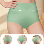 QUASTI Women's High Waisted Underwear Tummy Control Cotton Postpartum Panties Full Coverage Briefs 4 Pack(XL) Multicolor