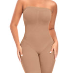 Werena Strapless Shapewear Bodysuit for Women Tummy Control Shapewear Full Body Shaper with Removable Straps (Latte,Large)