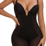 SHAPERIN Backless Shapewear Strapless Bodysuit Bra Fajas U Plunge Tummy Control Low Back Full Body Shaper Corset for Women