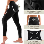 3 Pack Leggings for Women-No See-Through High Waisted Tummy Control Yoga Pants Workout Running Legging Large-X-Large